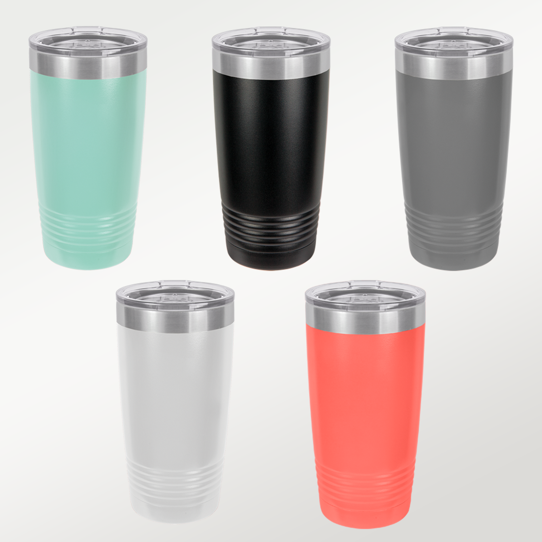 Polar Camel 20 oz. Ringneck Vacuum Insulated Tumbler w/Clear Lid