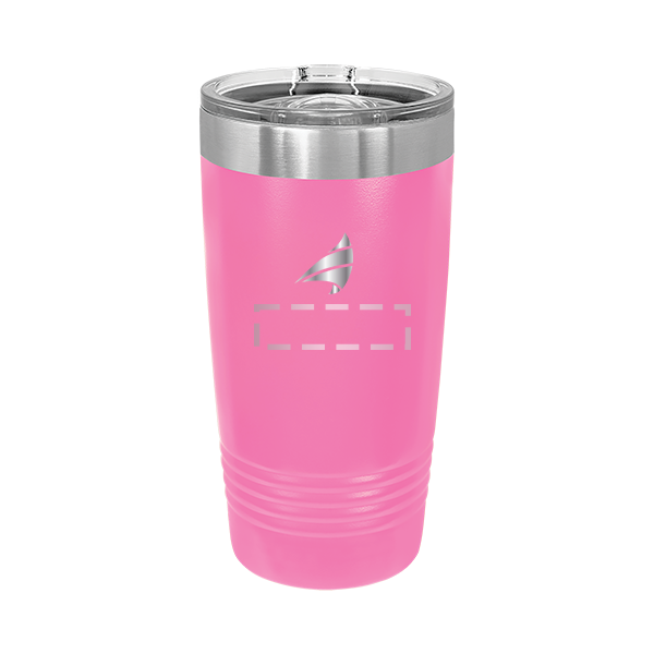 Pink Polar Camel 20 oz. Vacuum Insulated Ringneck Tumbler with Clear Lid