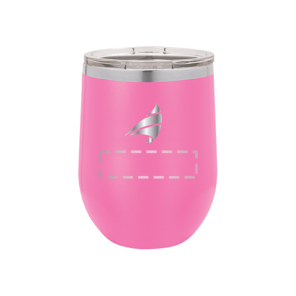 Polar Camel 12 oz. Pink Vacuum Insulated Stemless Wine Tumbler with Lid