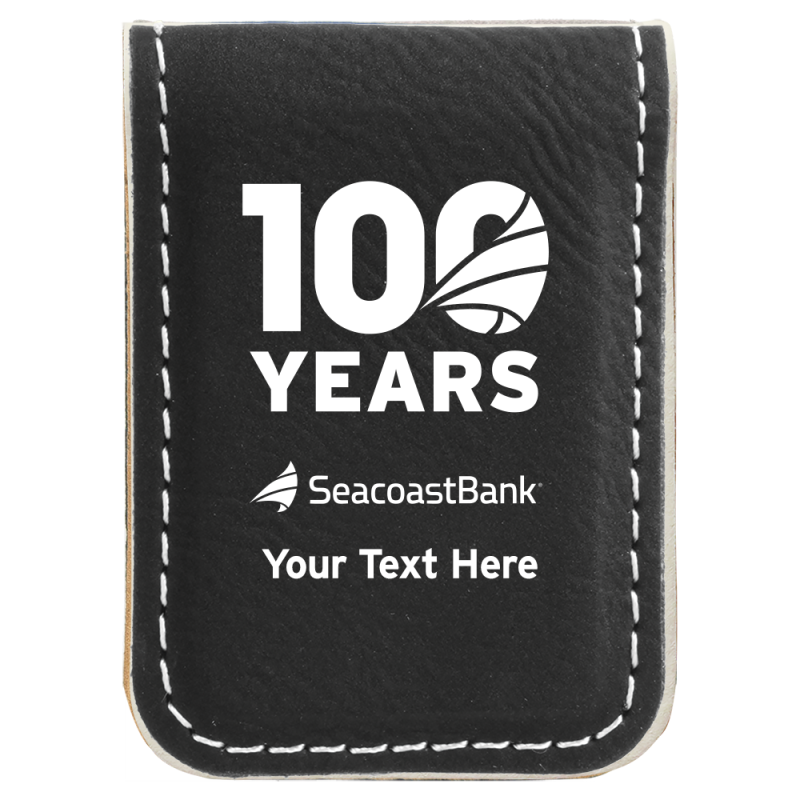 Laserable Leatherette Money Clip 